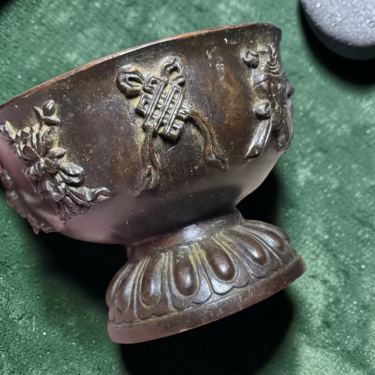 Eight Treasures Offering Bowl, Pedestal Altar Cup gallery view 1