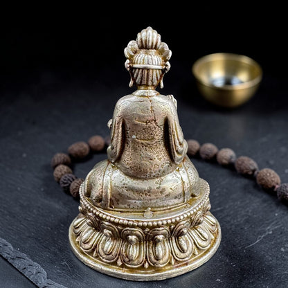 Samantabhadra Buddha Figure for Shrine Shelf Display detail view 1