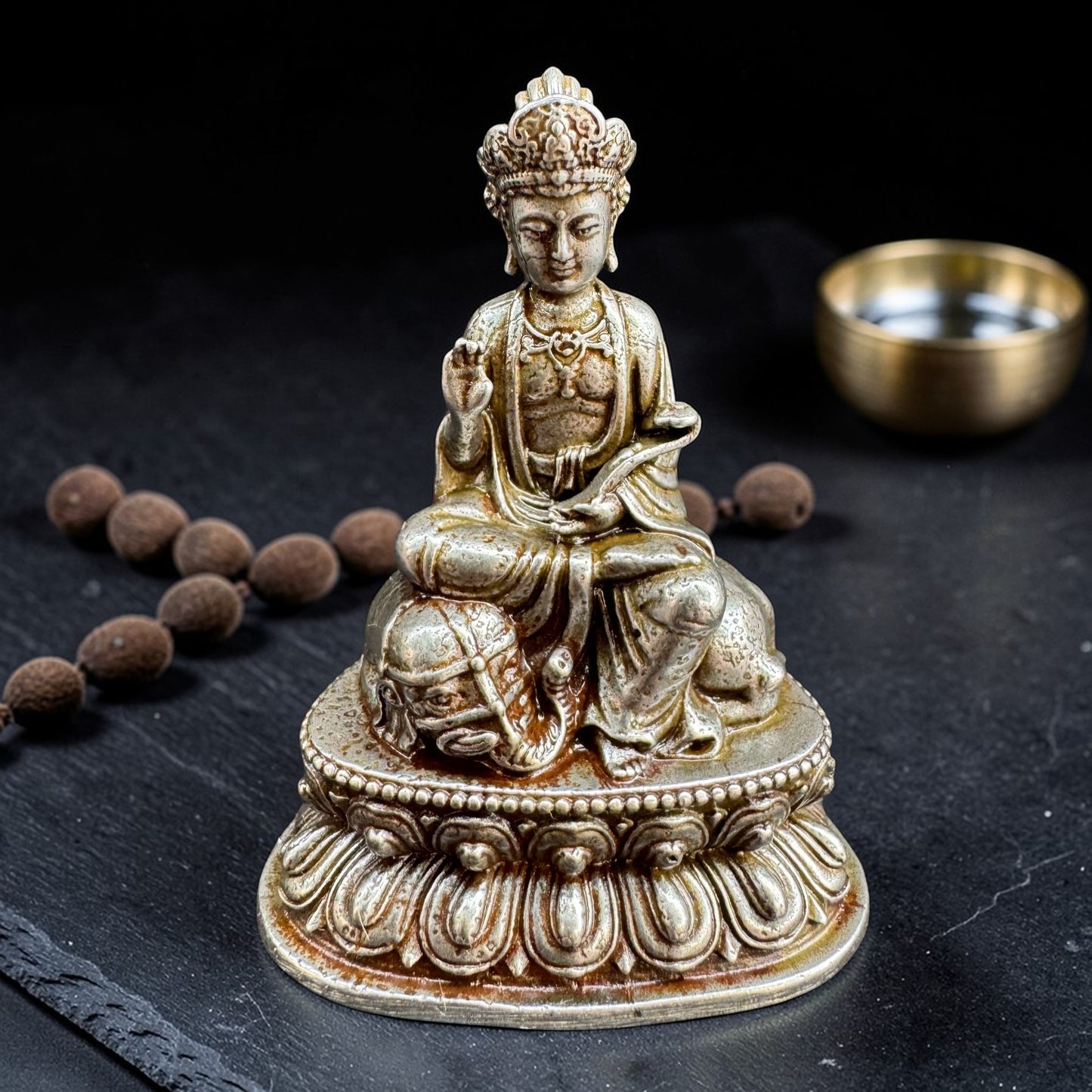 Samantabhadra Buddha Figure for Shrine Shelf Display