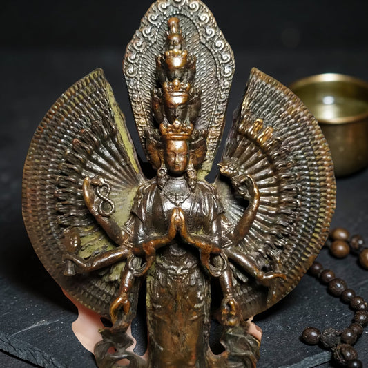 Guanyin Buddha Figure, Altar Shelf Decor gallery view 1