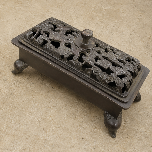 Handcrafted Tibetan Elephant Leg Horizontal Incense Burner