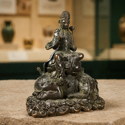 Tibetan Copper Manjushri Buddha Statue for Altar Display