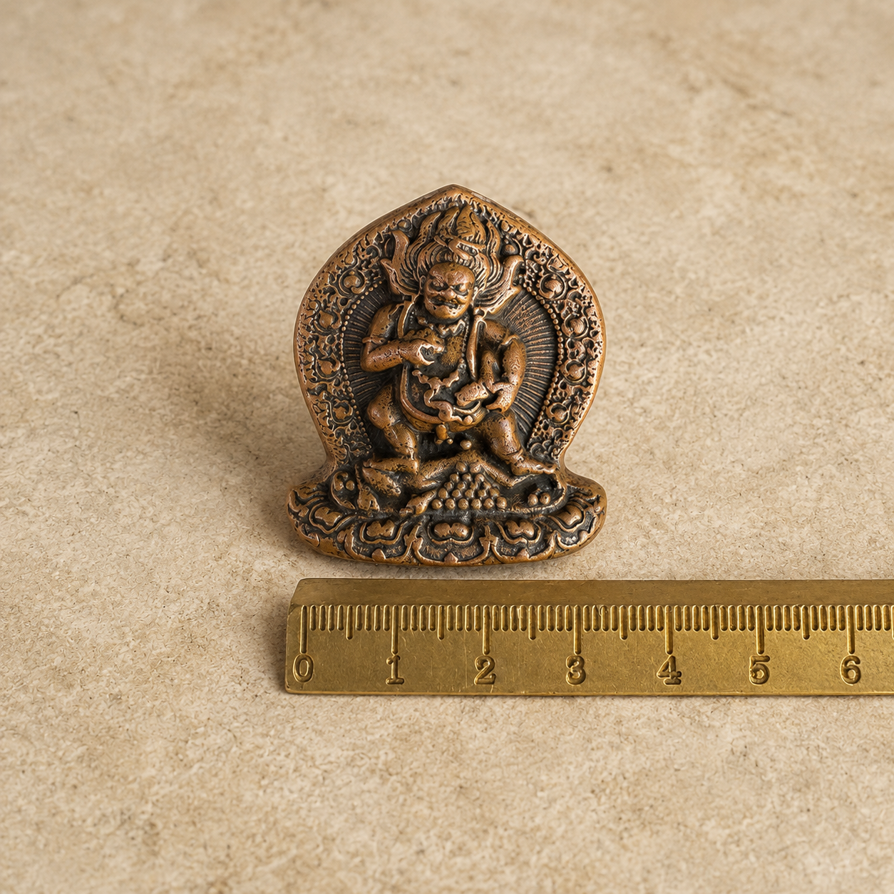 Copper Black Jambhala Pendant | Wealth Buddha Amulet