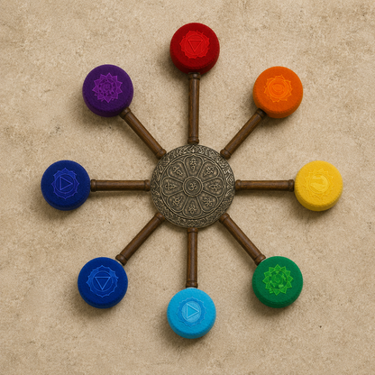 Felt Chakra Singing Bowl Mallets | Tibetan Ritual Sticks