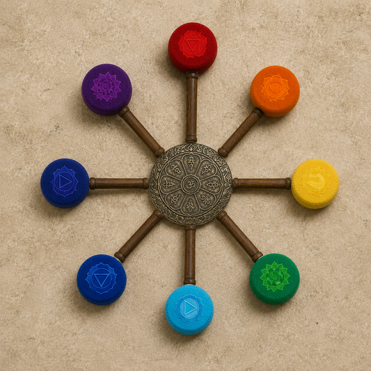 Felt Chakra Singing Bowl Mallets | Tibetan Ritual Sticks