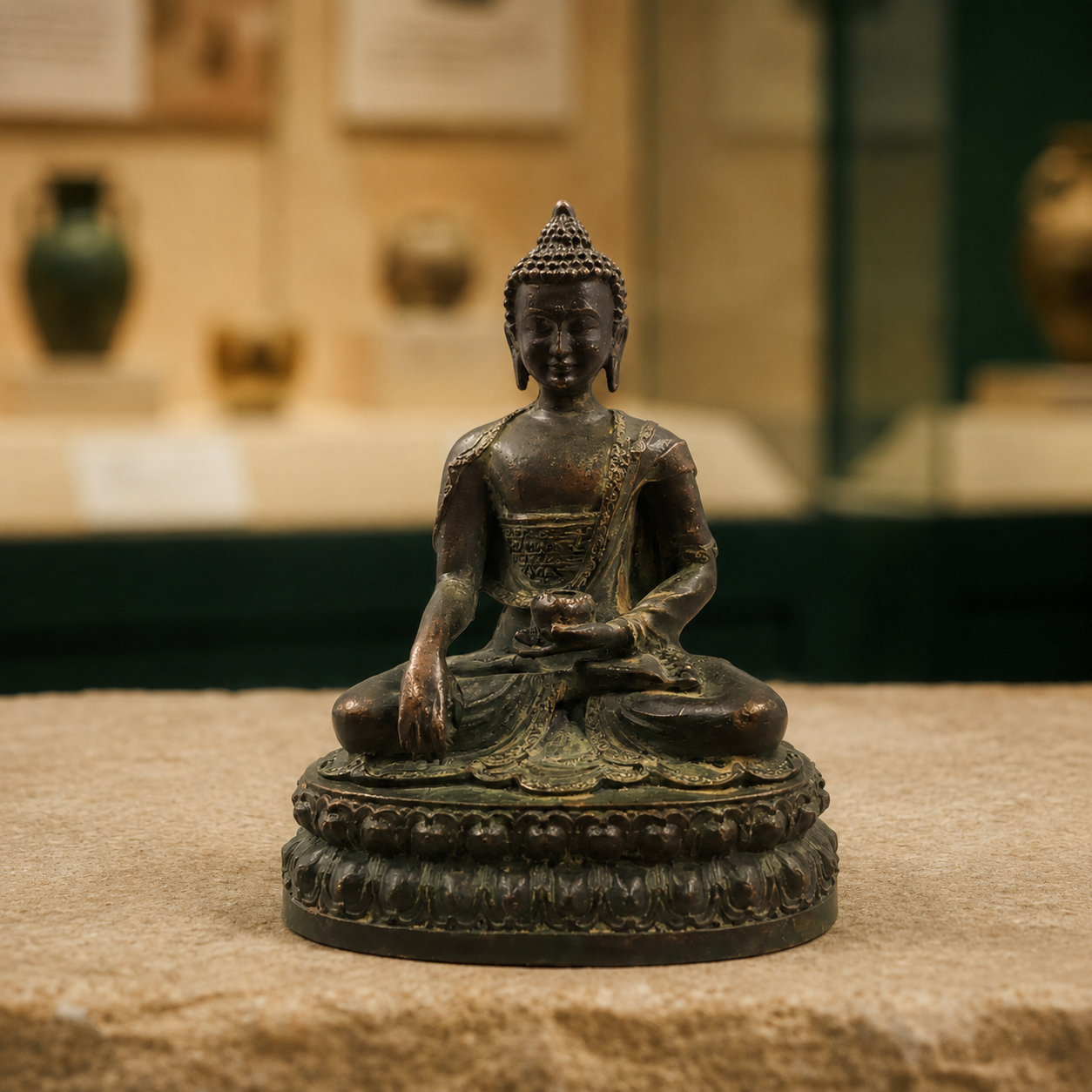 Medicine Buddha | Tibetan Bronze Altar Fengshui Statue