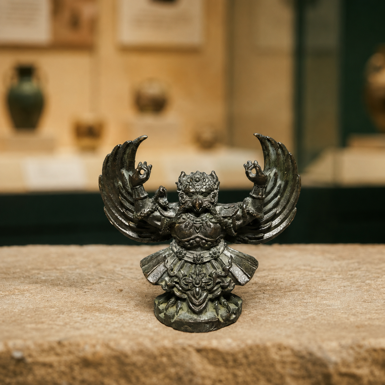 Garuda Figurine | Tibetan Buddhist Altar Brass Amulet
