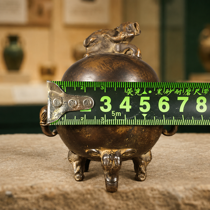 Elephant Tripod Censer | Tibetan Altar Copper Burner