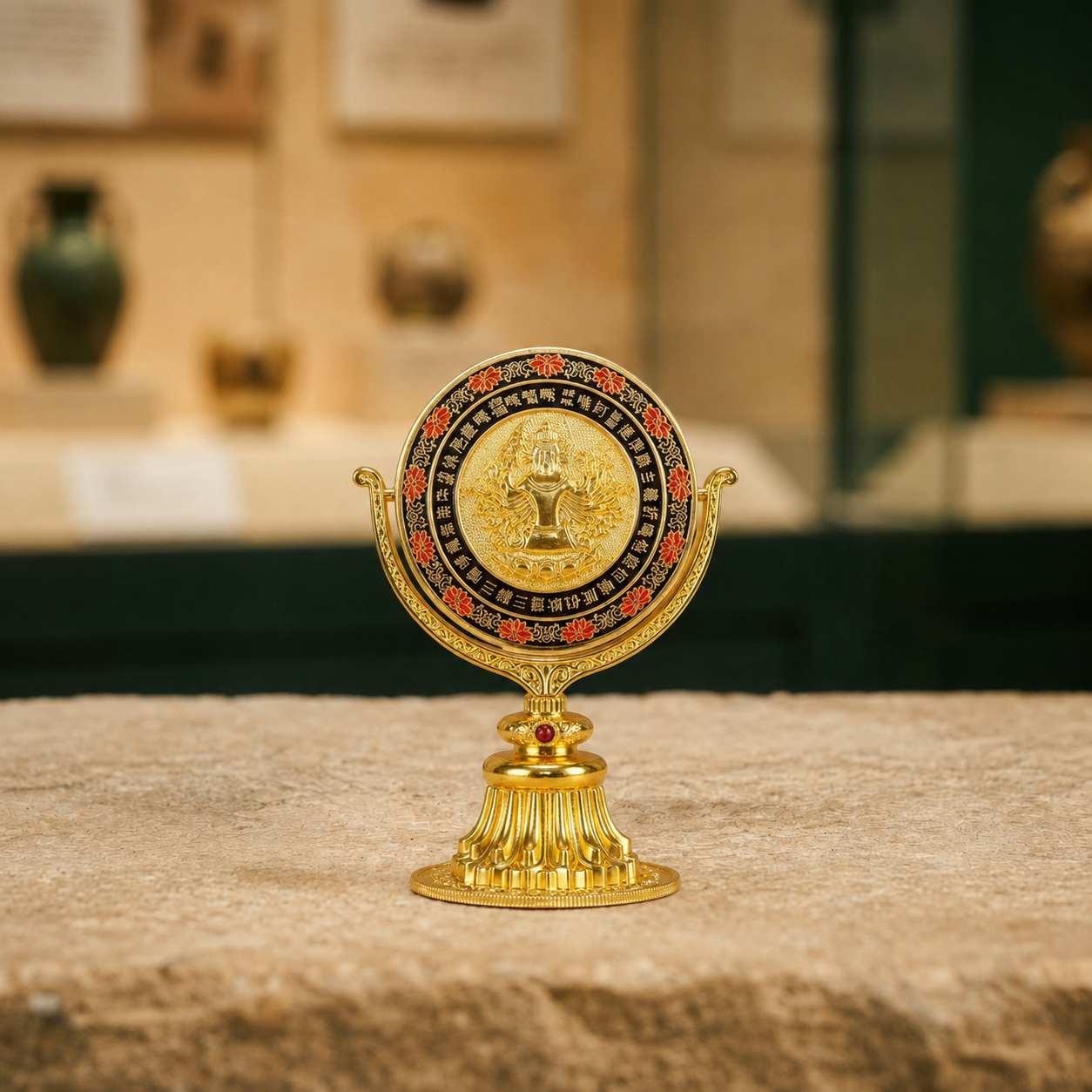 Tantric Melong Mirror | Tibetan Alloy Altar Blessing