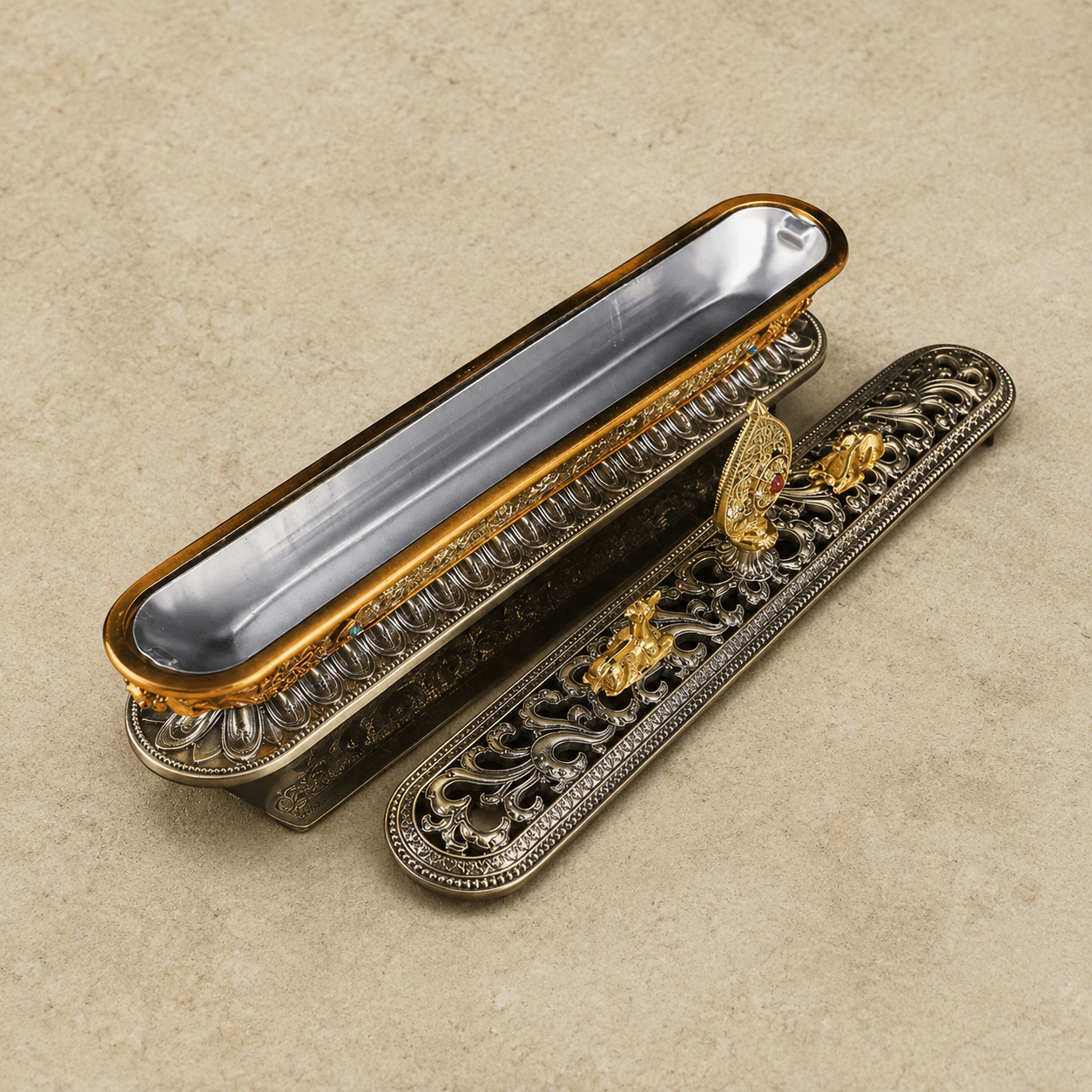 Double Deer Horizontal Incense Burner