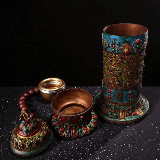 Tibetan Copper Incense Burner gallery view 1