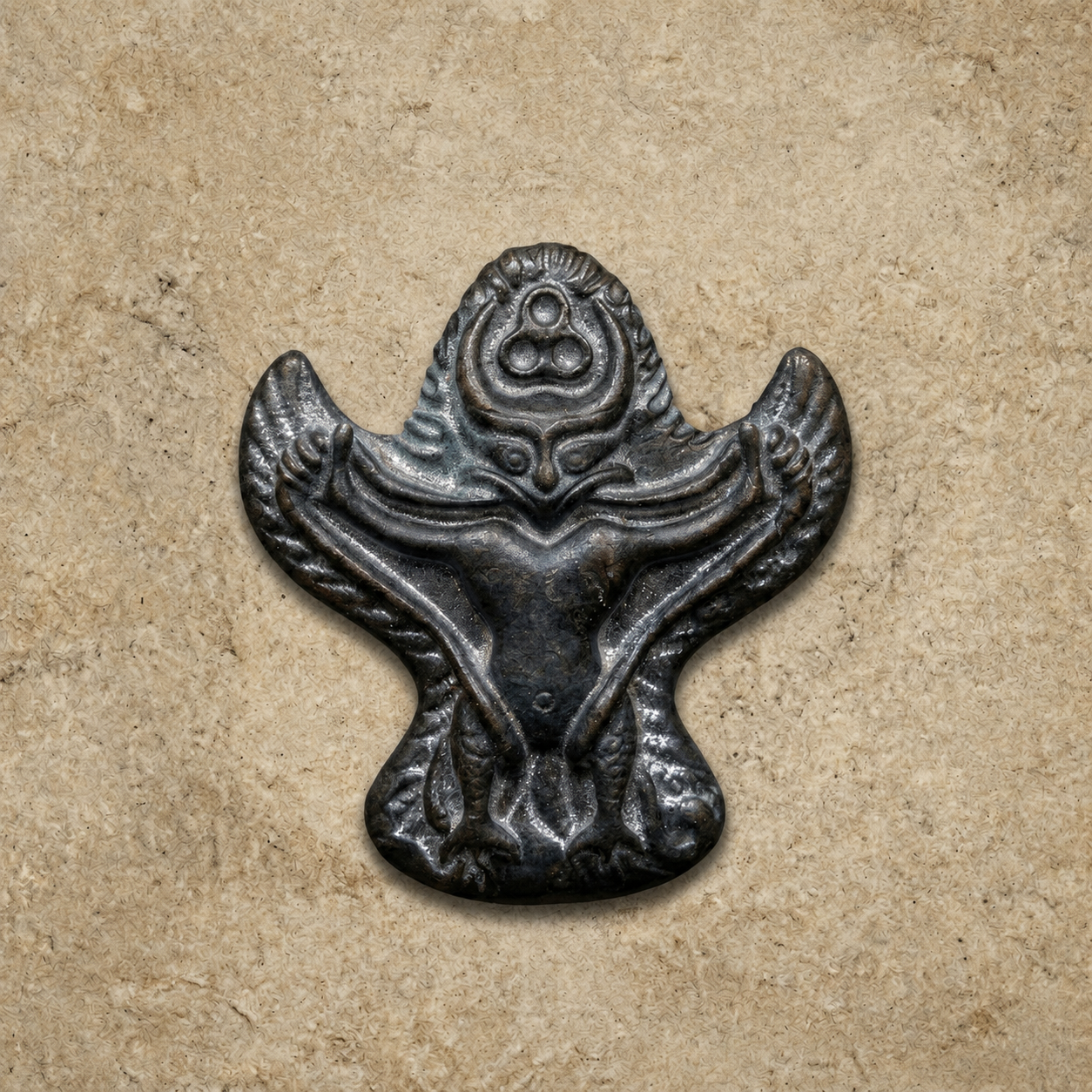 Tibetan Sky Iron Thokcha Garuda Amulet Sacred Bird