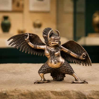 Silver Bronze Garuda Statue | Tibetan Buddhist Altar