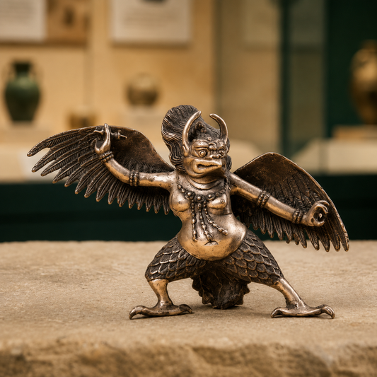 Silver Bronze Garuda Statue | Tibetan Buddhist Altar