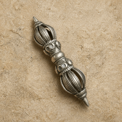Tibetan Vajra, White Copper Ritual Tool