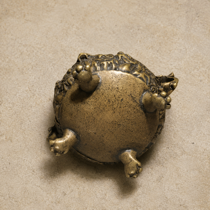 Double Dragon Hollow Brass Incense Burner