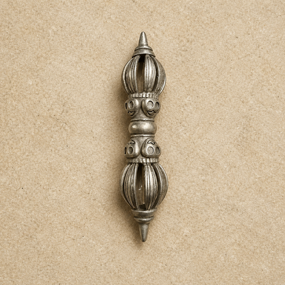Tibetan Vajra, White Copper Ritual Tool