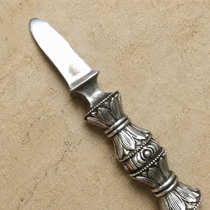 White Copper Vajra Dorje Pestle | Tibetan Altar Tool