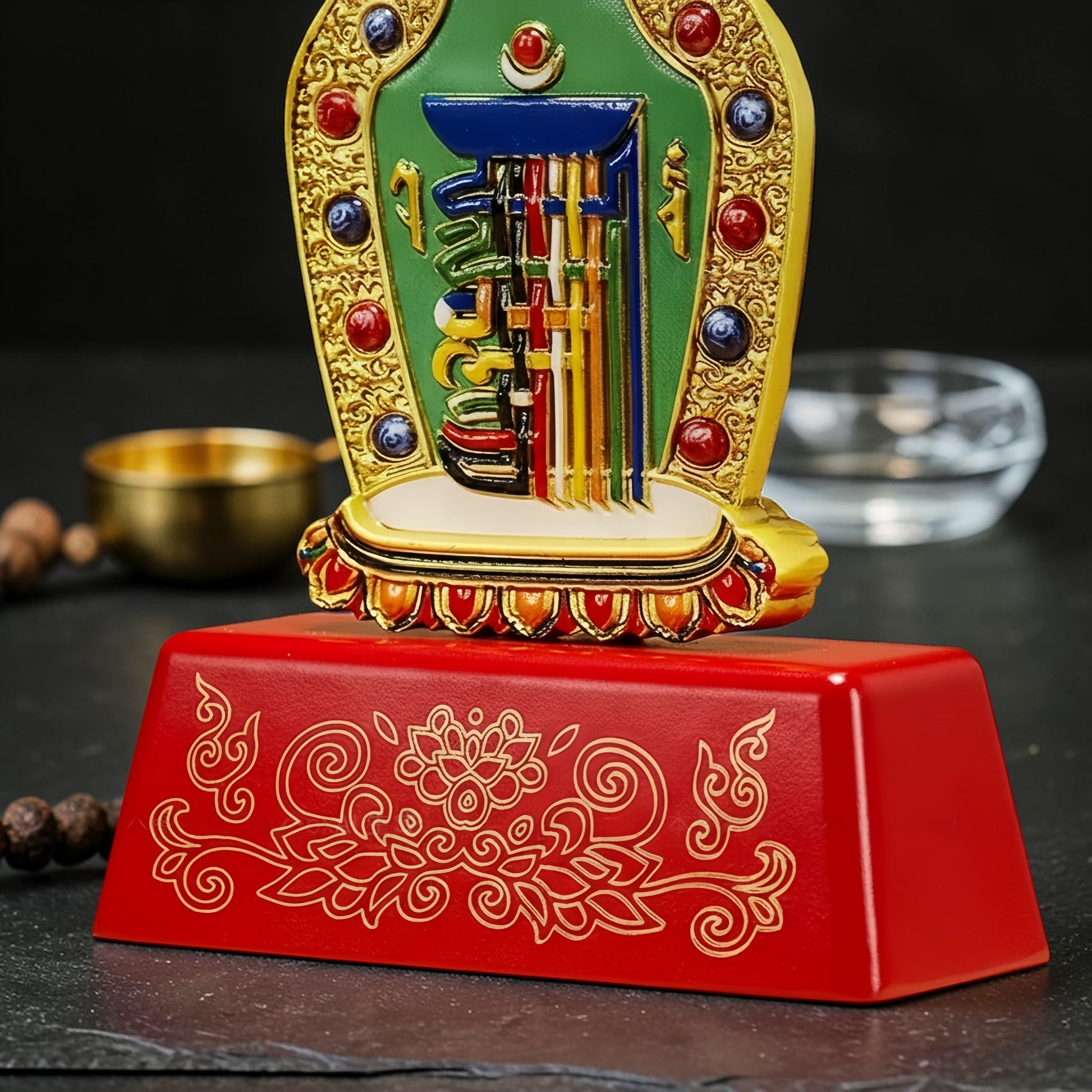 Manjushri Buddha Figure, Altar Shelf Decor