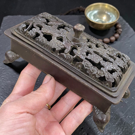 Tibetan Copper Elephant Incense Burner - Tea Table Decor gallery view 1