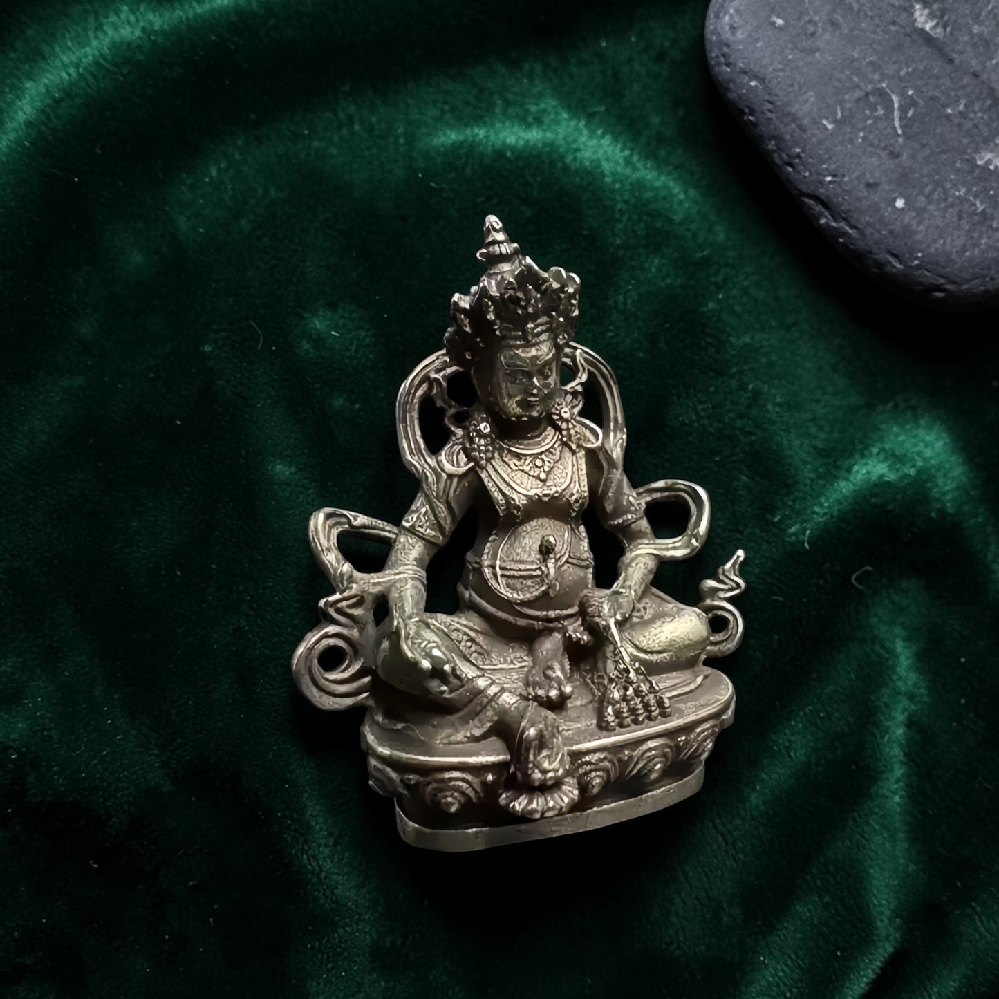 Detail of Small Jambhala Buddha Statue, Shrine Decor