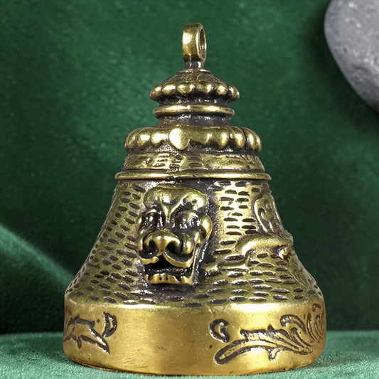 Primary product image of Tibetan Copper Stupa Bell - Collector Bell Raised Relief