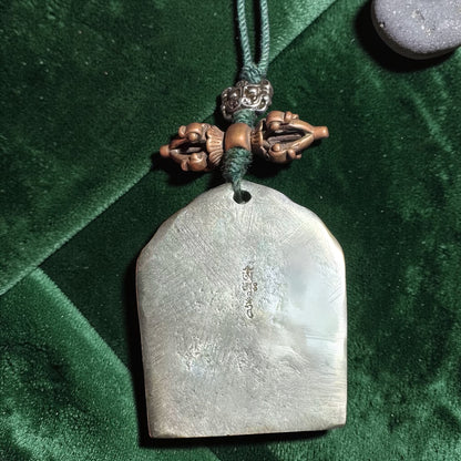 Manjushri Pendant, White Copper Amulet Charm weight reference