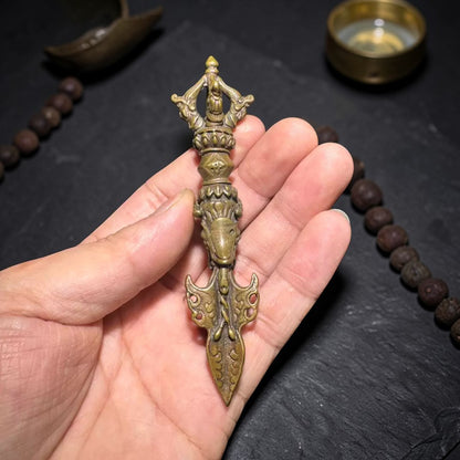 Dragon Pendant, Copper Amulet Charm detail view 1